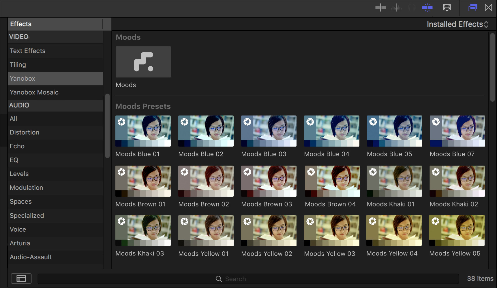 yanobox-moods-presets-in Final Cut Pro